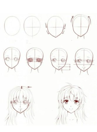Пошаговое рисование аниме
