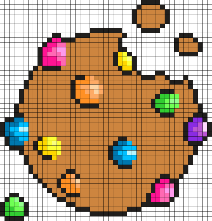 Рисование по клеткам еда