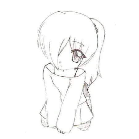 Рисунки для срисовки аниме