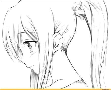 Аниме рисунки карандашом