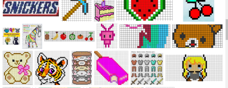 Рисунки в клетку еда