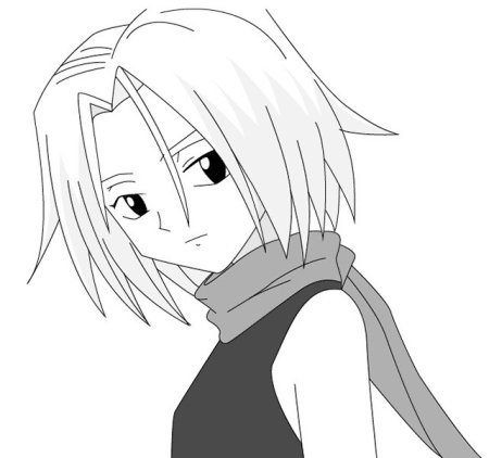 Рисунок из аниме шаман Кинг