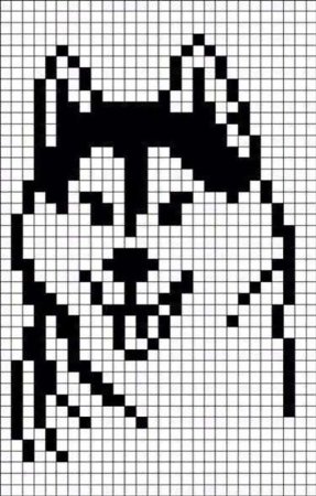 Рисунок по клеточкам в тетради животных