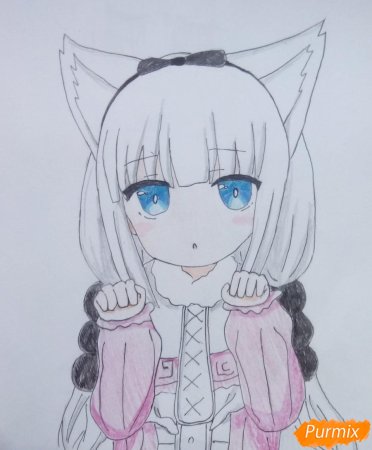 Аниме девочки с ушками для срисовки