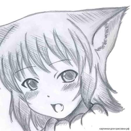 Милое аниме карандашом