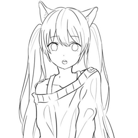 Аниме для рисования с ушками