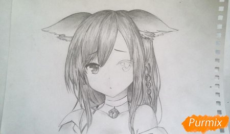 Рисунки для срисовки аниме кошки