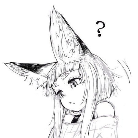 Аниме волосы с ушками карандашом