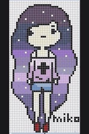 Рисунки по клеточкам девоч