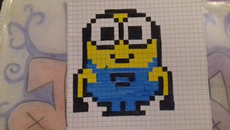 Рисование по клеточкам Миньон