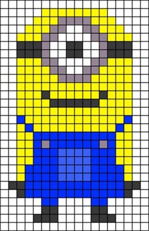 Рисование по клеточкам Миньон