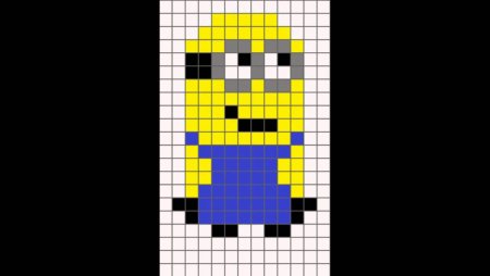 Рисунки по клеточкам Миньон
