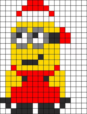 Рисунки по клеточкам Миньон