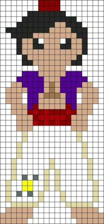 Рисование по клеточкам принцессы