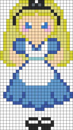 Рисование по клеточкам принцессы