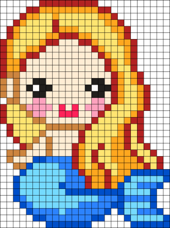 Принцессы по клеточкам в тетради