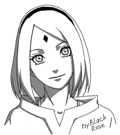 Нагато Узумаки раскраска