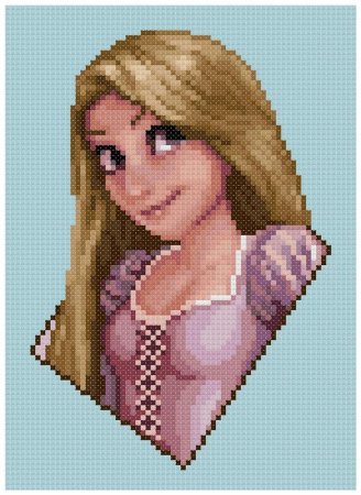 Рапунцель вышивка крестом