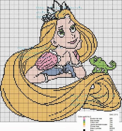 Рапунцель вышивка