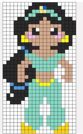 Рисование по клеточкам принцессы