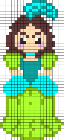 Принцессы по клеточкам в тетради