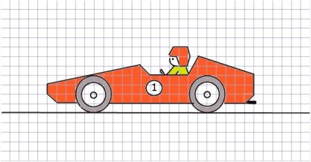 Рисунки по клеточкам машины