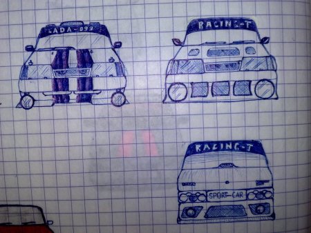 Рисунки в клеточку машины