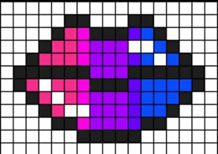 Рисунки по клеточкам губы