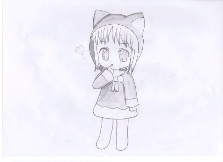 Маленькие аниме карандашом