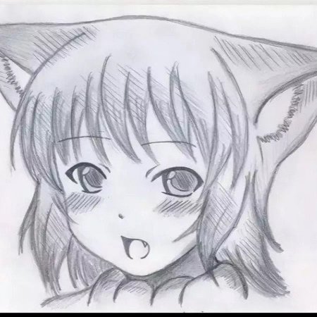 Девочка кошка для срисовки