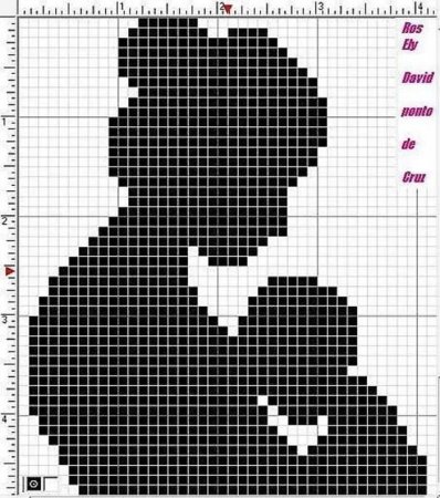 Рисунки по клеточкам для мамы