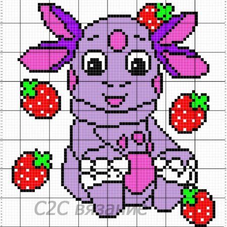 Вышивка крестом Лунтик