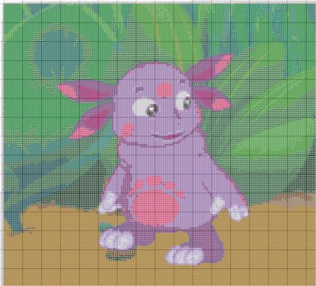 Лунтик схема вышивки