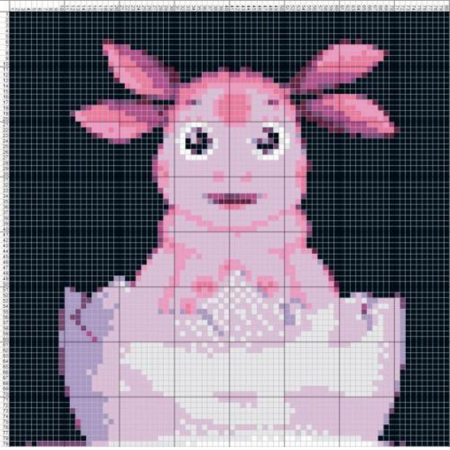 Вышивка крестом Лунтик