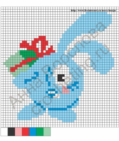 Вышивка крестиком Смешарики Ежик