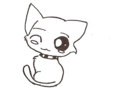 Котик рисунок карандашом для срисовки легкие