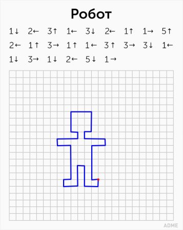 Клеточный диктант для детей 5-6 лет