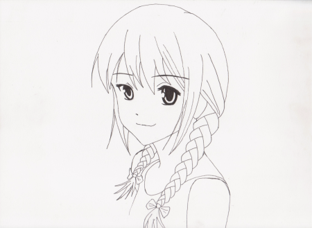 Аниме девушка рисунок легкий