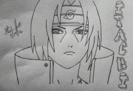 Итачи срисовать