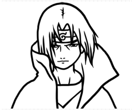 Итачи для срисовки легко