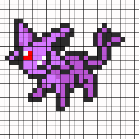 Рисование по клеточкам покемоны