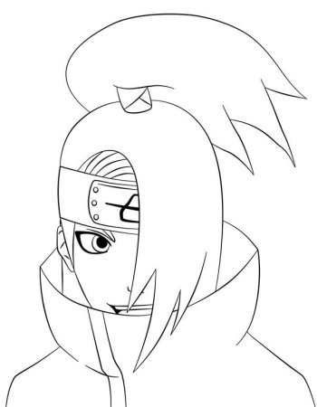 Раскраска Дейдара из Наруто
