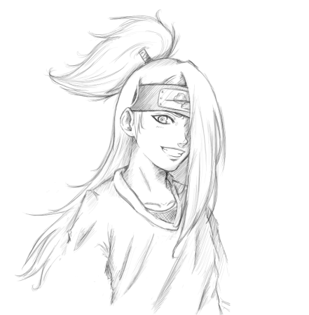 Дейдару из Наруто карандаш