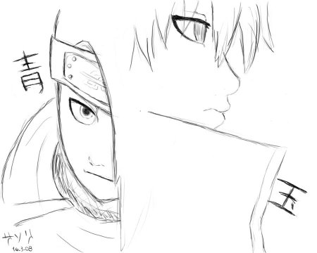 Раскраски аниме Наруто Дейдара