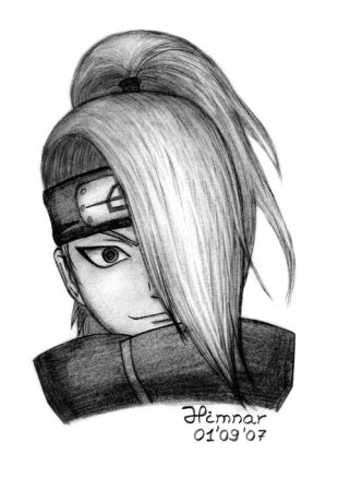 Наруто Дейдара нарисовать