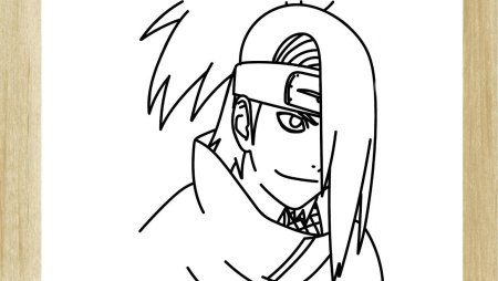 Скетчи аниме Наруто Дейдара