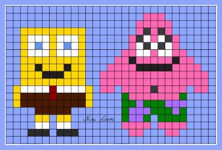 Губка Боб по клеткам