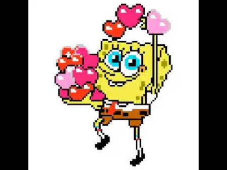 Рисунки по клеточкам губка Боб