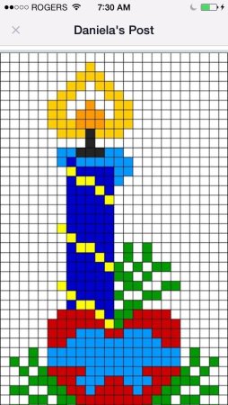 Рисунки по клеточкам на новый год