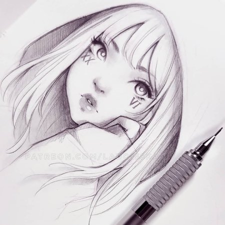 Рисунки для срисовки аниме